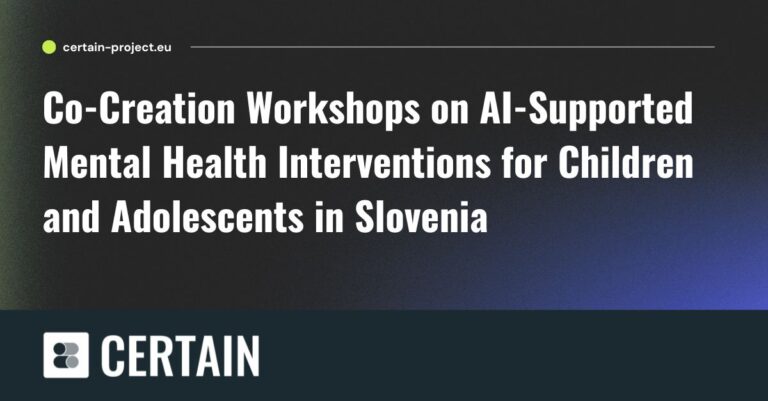 Co-Creation Workshops on AI-Supported Mental Health Interventions for Children and Adolescents in Slovenia